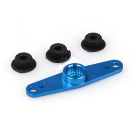 JP - Squadretta servo doppia alluminio blu (Futaba/JR/Hitec)