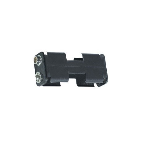 Portabatteria per 2 stilo con connessione a bottone