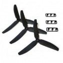 GEMFAN - ELICHE TRIPALA NERE PER DRONI DA CORSA 7X3,5(3pz)