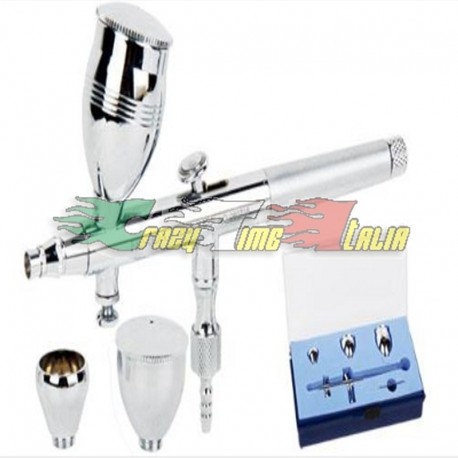 AEROGRAFO FENGDA BD 186 - DOPPIA AZIONE 0.3mm 2CC&5CC&13CC 15-50PSI