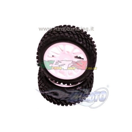 HIMOTO 19220W - COPPIA GOMME + CERCHI 1/16 ON OFF ROAD