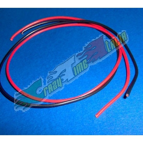 CAVO SILICONE ROSSO NERO 10AWG 5,5MM2 (50CM)